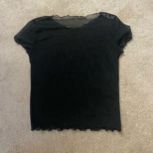 Black see through top